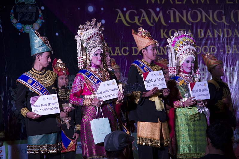 Selain juara favorit juga ada juara harapan untuk 5 finalis Agam Inong Kota Banda Aceh (Foto M Iqbal/SeputarAceh.com)