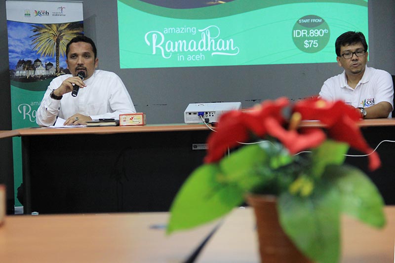 Launching paket wisata Amazing Ramadhan In Aceh oleh Kadis Budpar Aceh dan Kabid Pemasaran Disbudpar Aceh di Museum Tsunami Aceh (Foto M Iqbal/SeputarAceh.com)