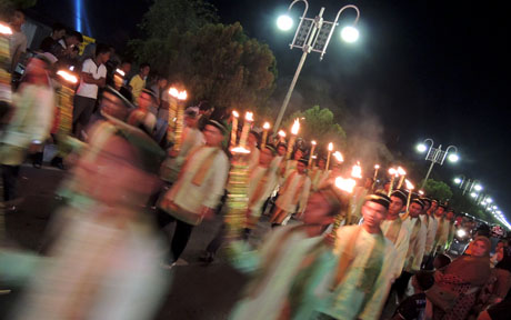 pawai obor idul adha di Banda Aceh pawai obor idul adha di Banda Aceh