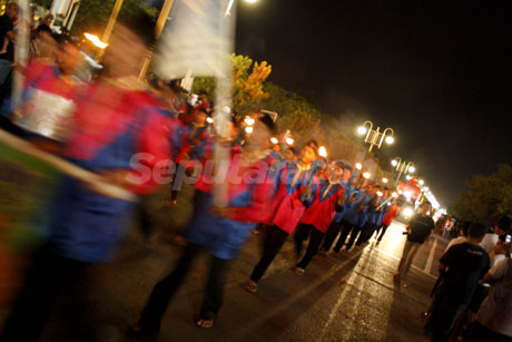 pawai obor idul adha di Banda Aceh pawai obor idul adha di Banda Aceh
