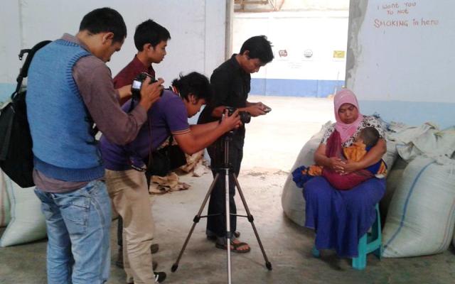 Proses pengambilan gambar film dokumenter Perempuan Kopi (Facebook Aceh Documentary)
