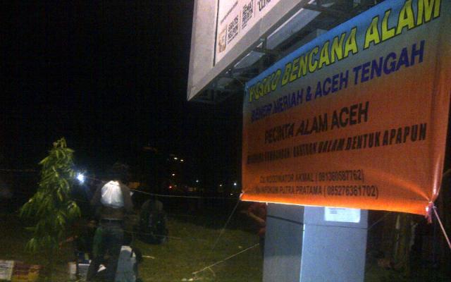 Posko Pecinta Alam disamping Masjid Raya Baiturrahman (Ist)