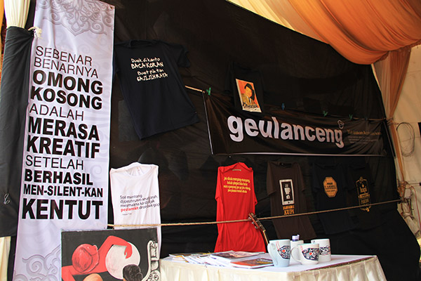 Kata-kata kreatif dari salah satu stand di Pekan Kreatif (Foto M Iqbal/SeputarAceh.com)