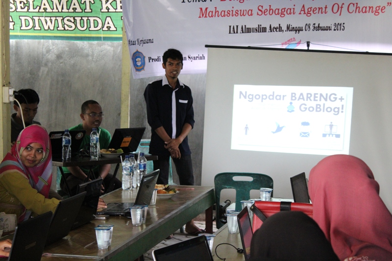 Kopdar dan blogshop di IAI Almuslim Paya Lipah