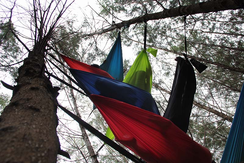 Sekitar 368 peserta yang meriahkan Camping 100 Hammock di Hutan Pinus, Gp Lam Teungoh,Kec Peukan Bada, Aceh Besar (Foto M Iqbal/SeputarAceh.com)